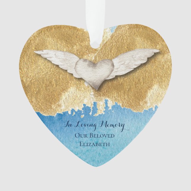 Élégant Ange Coeur Ailes Aimer Mémoire Garde O (devant)
