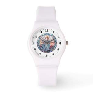 Elegant Angel liebt Religious Armbanduhr