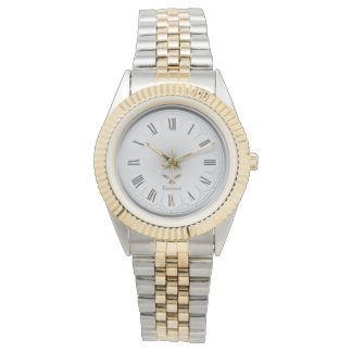 Elegant Angelic Christian Dove Two Tone Custom Armbanduhr