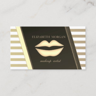 Elegant, anspruchsvoll, stilvoll, gestreift, Lippe Visitenkarte
