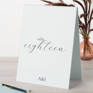Elegant anspruchsvolle Kalligrafie Schwarz und Wei Tischaufsteller