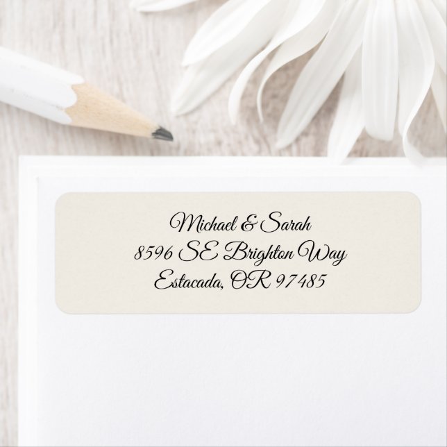 Elegant Antique Ivory Return Address (Insitu)