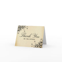 Elegant Antique Swirls Wedding Thank You