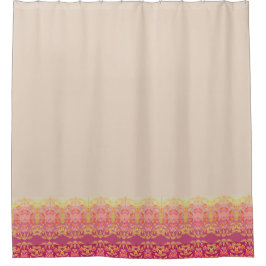 Elegant Apricot Floral Duschvorhang