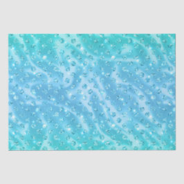 Elegant Aqua Blue Polka Dot Metallic Glitzer Seidenpapier