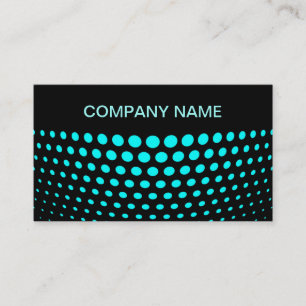 Elegant Aqua Polka Dot Pattern Visitenkarte