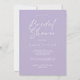 elegant,Aquarell,floral,Brautparty Lavendel Einladung