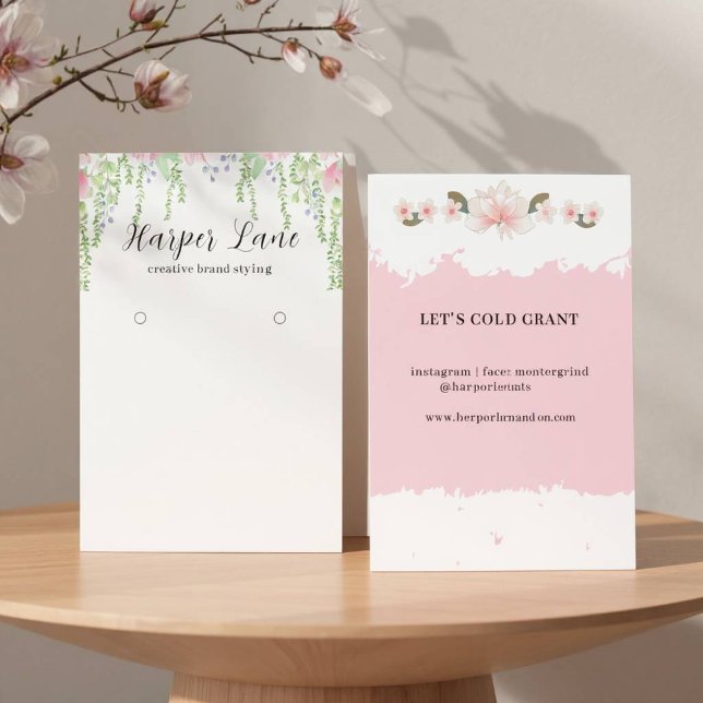 Elégant aquarelle Floral Custom oreille Affichage (Floral Custom Earring Display)