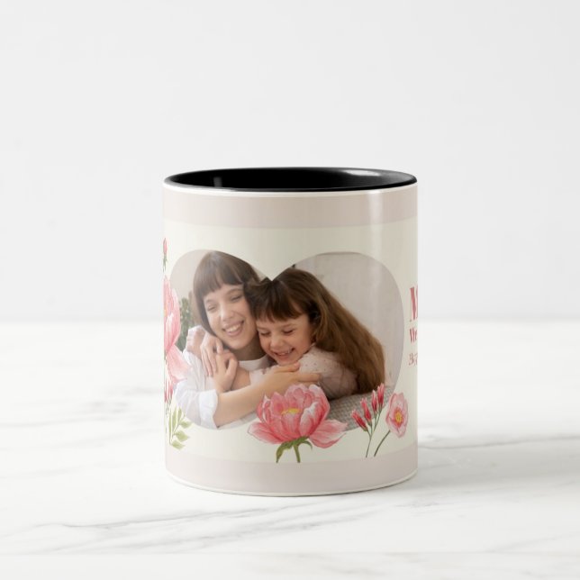 "Elégant Aquarelle Mère's Day Mug - Une belle (Centre)