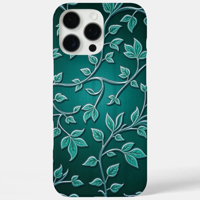 Elegant Arabesque Islamic Vine Pattern iPhone 16 Pro Max Hülle (Rückseite)