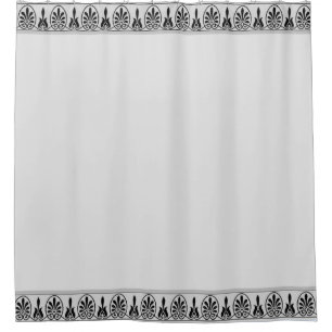 Elegant Arabesque Vector on Light Gray Duschvorhang