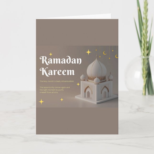 Elegant Arabic Calligraphy Ramadan Wishes Karte (Vorderseite)
