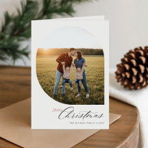 Elegant Arch Frame Photo Folded Holiday Card