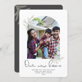 Elegant Arch | UNSERE NEUE ZUHAUSE Modern Spruce H Feiertagskarte