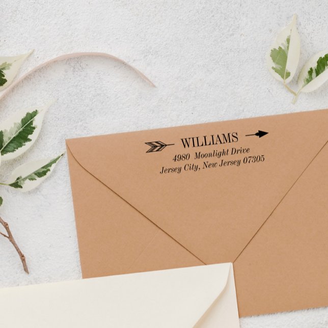 Elegant Arrow Nachname und Adresse Permastempel (Von Creator hochgeladen)