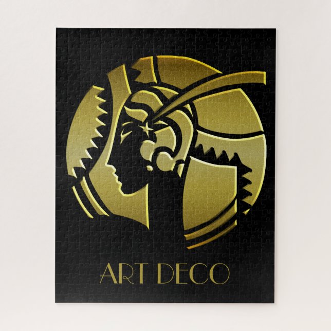 Elegant Art Deco Gold and Black 1920's Woman (Vertikal)