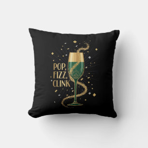 Elegant Art Deco Pop Fizz Clink Gatsby Roaring w Kissen