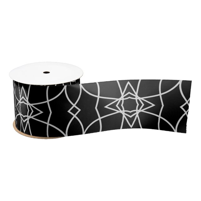 Elegant Art Geometric Pattern Design Abstract  Satinband (Spule)