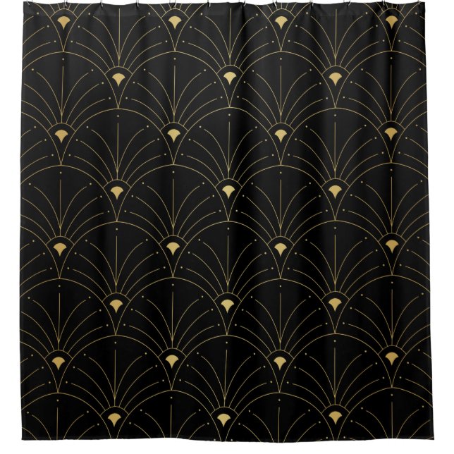 Elegant art nouveau seamless pattern. Abstract min Duschvorhang (Vorderseite)