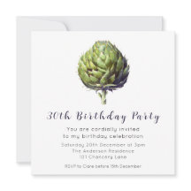 Elégant Artichoke vert Invitation d'aujourd'hui