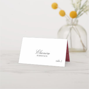 Elegant Artistic Pink Flamingo Platzkarte