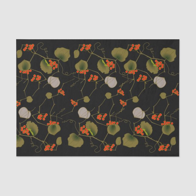 Elegant Asian Floral Seidenpapier (Vorderseite)