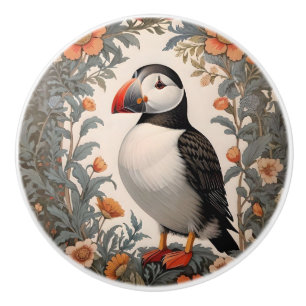 Elegant Atlantic Puffin William Morris Inspiriert Keramikknauf