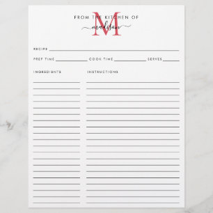 Elegant aus der Küche des roten Monogramm Rezept