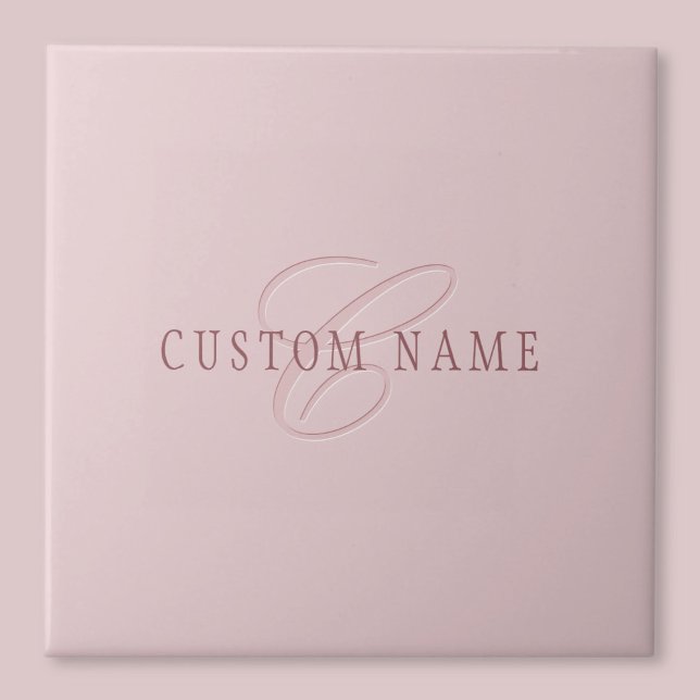 Elegant aussehendes Monogramm | Roségold Fliese (Von Creator hochgeladen)