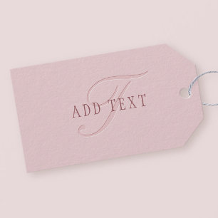Elegant aussehendes Monogramm Roségold Geschenkanhänger
