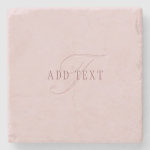 Elegant aussehendes Monogramm   Roségold Steinuntersetzer