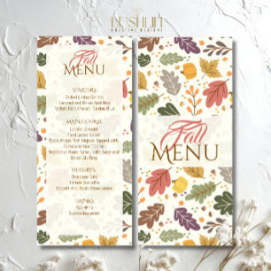 Élégant automne Feuilles d'automne menu plat