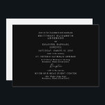 Elegant B/W No Parents Listed Wedding Invitation Einladung<br><div class="desc">Elegante Schwarz-Weiß-Einladung zur Hochzeit. Es sind keine Eltern aufgeführt.</div>