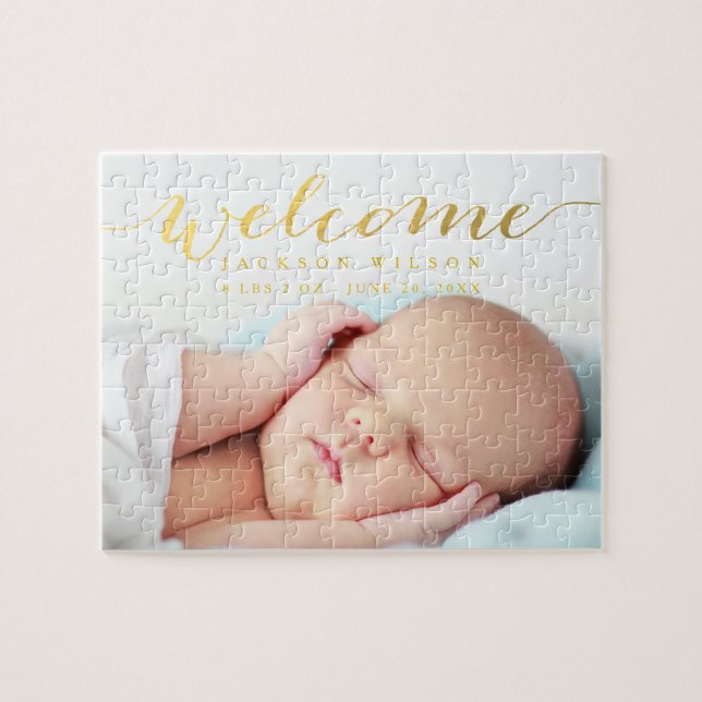 Elegant Baby Birth Announcement (Horizontal)