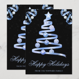 Elegant Baby Blue Funkelnd Ribbon Tree Weihnachten