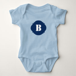 Elegant Baby Bodysuit with Simple Monogram Strampler