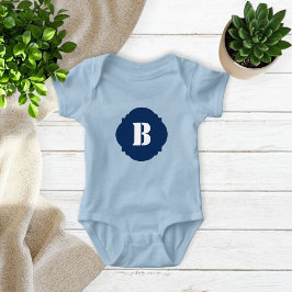 Elegant Baby Bodysuit with Simple Monogram  Strampler