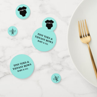 Elegant Baby & Co Black Teal Baby Shower Konfetti