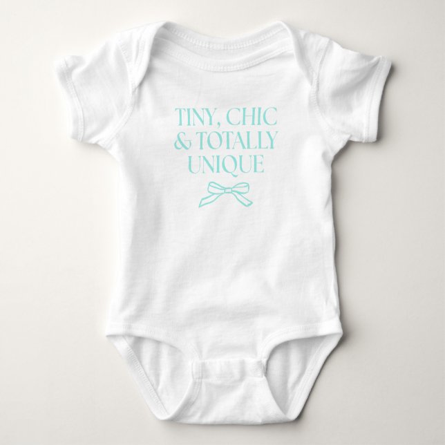 Elegant Baby & Co Teal Baby Shower Strampler (Vorderseite)