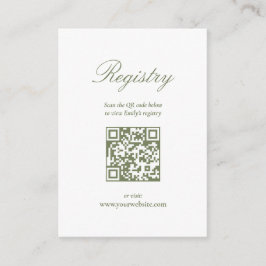 Elegant Baby in Bloom Baby Shower Registry Begleitkarte