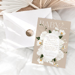 Elegant Baby in Bloom Daisy Baby Shower Einladung