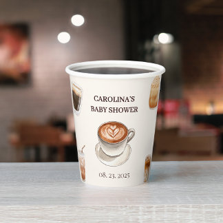 Elegant Baby ist das Brewing Coffee Baby Duwer Pappbecher