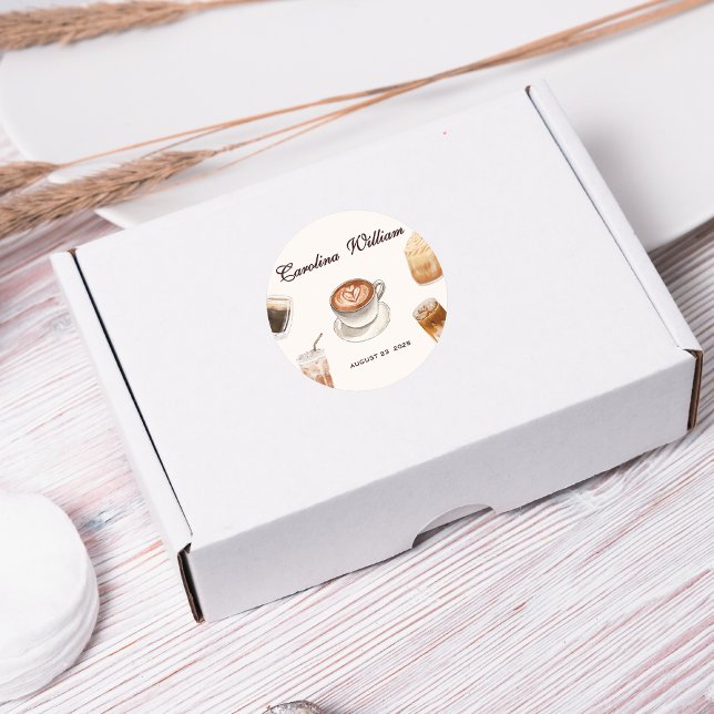 Elegant Baby ist das Brewing Coffee Baby Duwer Runder Aufkleber (Von Creator hochgeladen)