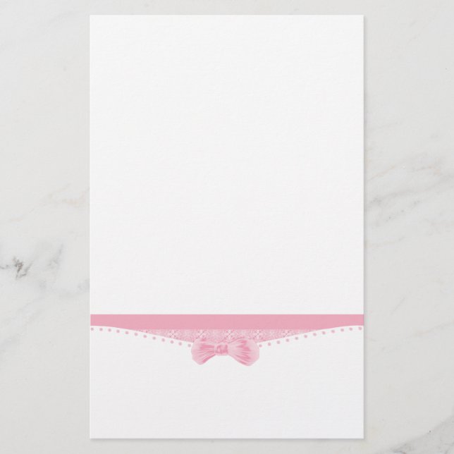Elegant Baby Pink Briefpapier (Vorderseite)