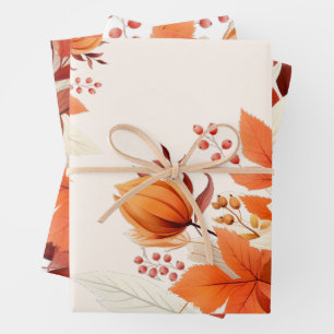 Elégant baby shower feuille à fleurs automne