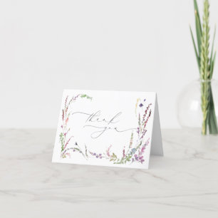 Elégant Baby shower Fleur sauvage Pastel Merci