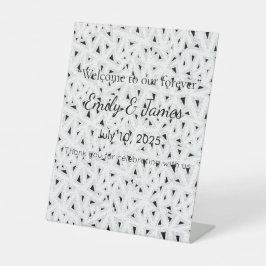 Elegant Baby Shower Pedestal Sign | Floral & Gold  Sockelschild