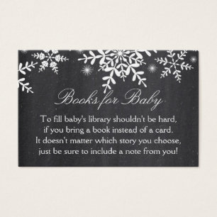 Élégant Baby shower Snowflakes Apportez une carte