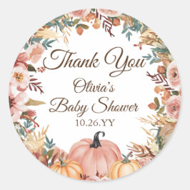 Elegant Baby Shower Vielen Dank Sticker
