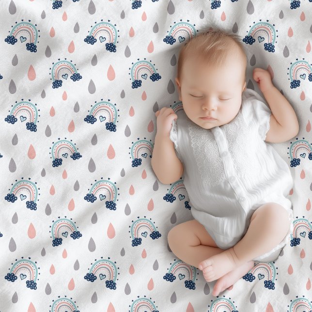 Elegant Baby Throw Rainbow Boho Nursery Look Fleecedecke (Elegant Baby Throw Rainbow Boho Nursery Look)